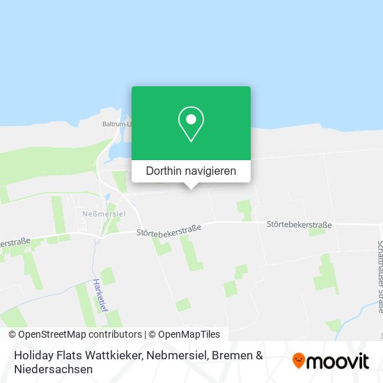 Holiday Flats Wattkieker, Nebmersiel Karte