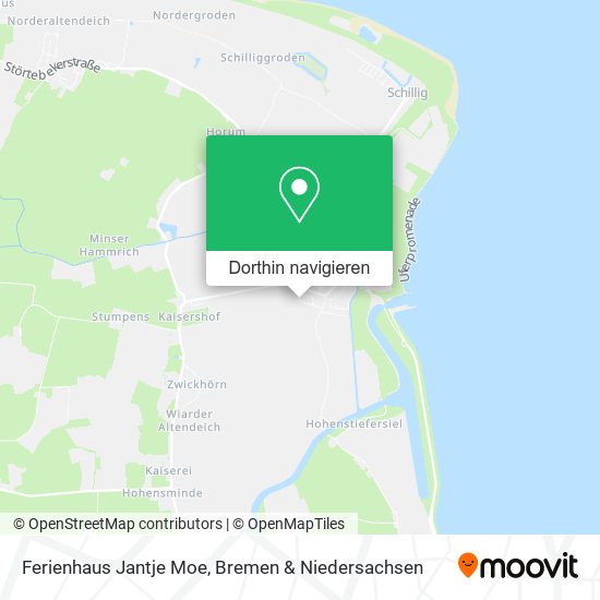 Ferienhaus Jantje Moe Karte