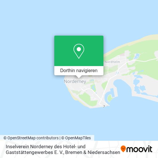 Inselverein Norderney des Hotel- und Gaststättengewerbes E. V. Karte