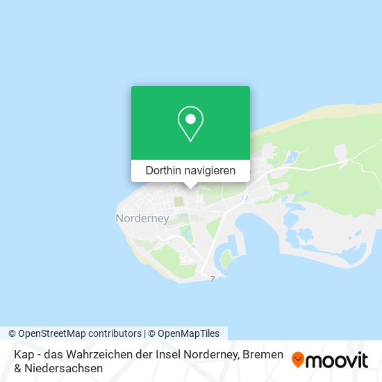 Kap - das Wahrzeichen der Insel Norderney Karte