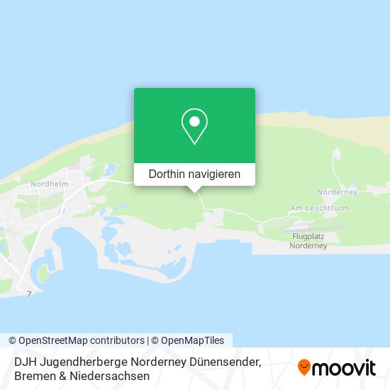 DJH Jugendherberge Norderney Dünensender Karte