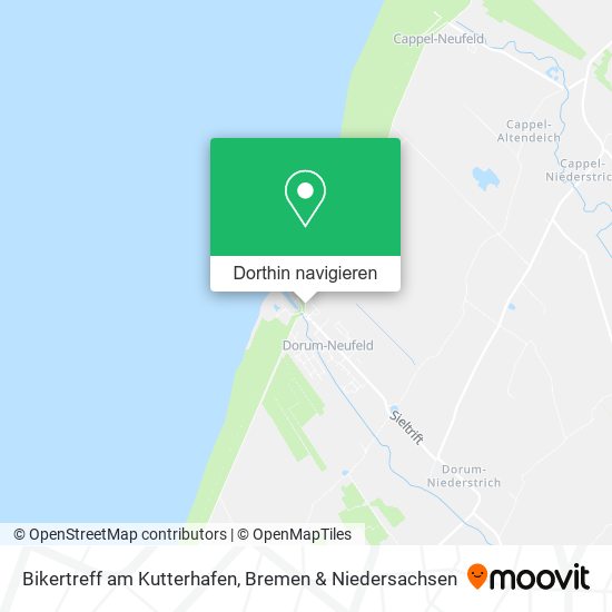 Bikertreff am Kutterhafen Karte