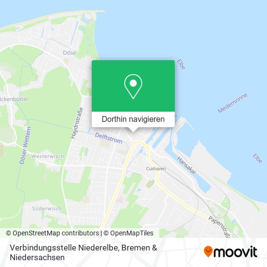 Verbindungsstelle Niederelbe Karte