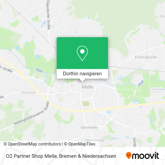 O2 Partner Shop Melle Karte