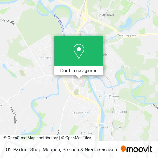 O2 Partner Shop Meppen Karte