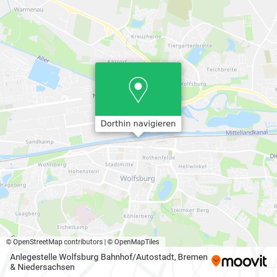 Anlegestelle Wolfsburg Bahnhof / Autostadt Karte