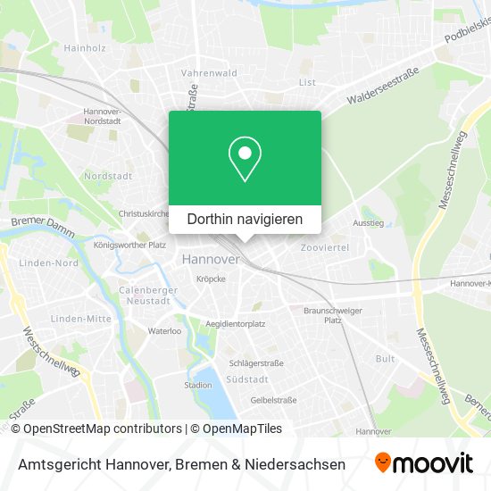 Amtsgericht Hannover Karte