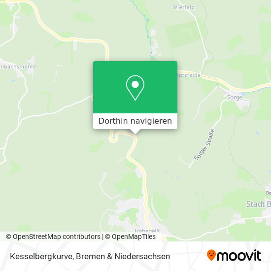 Kesselbergkurve Karte