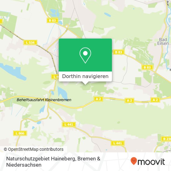 Naturschutzgebiet Haineberg Karte