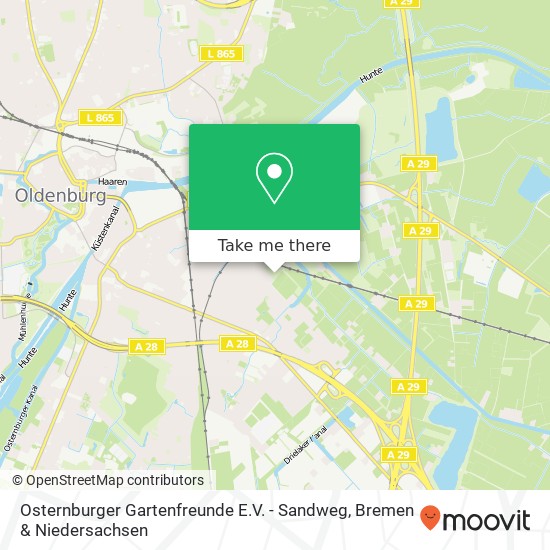 Osternburger Gartenfreunde E.V. - Sandweg Karte