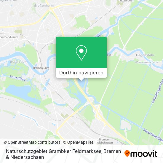 Naturschutzgebiet Grambker Feldmarksee Karte