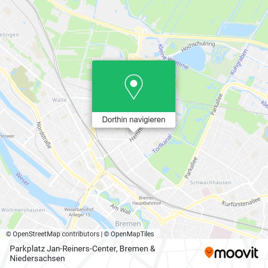 Parkplatz Jan-Reiners-Center Karte