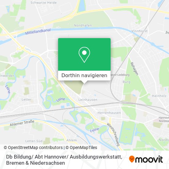 Db Bildung/ Abt Hannover/ Ausbildungswerkstatt Karte
