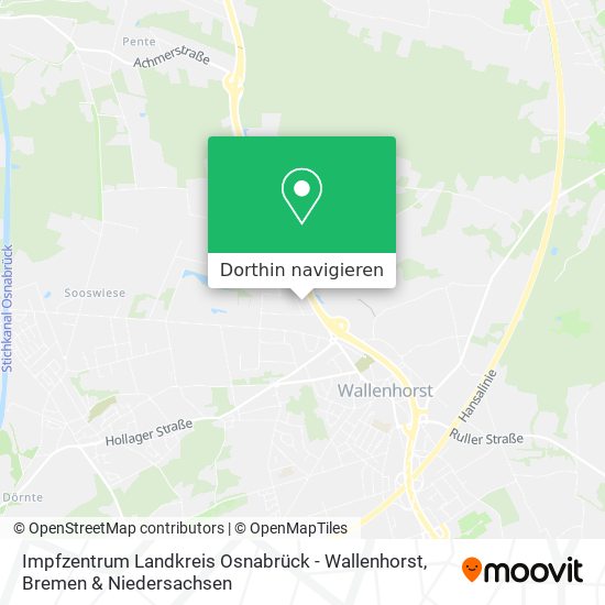 Impfzentrum Landkreis Osnabrück - Wallenhorst Karte