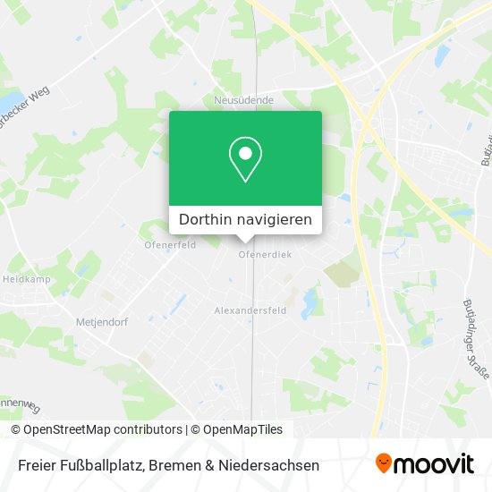 Freier Fußballplatz Karte