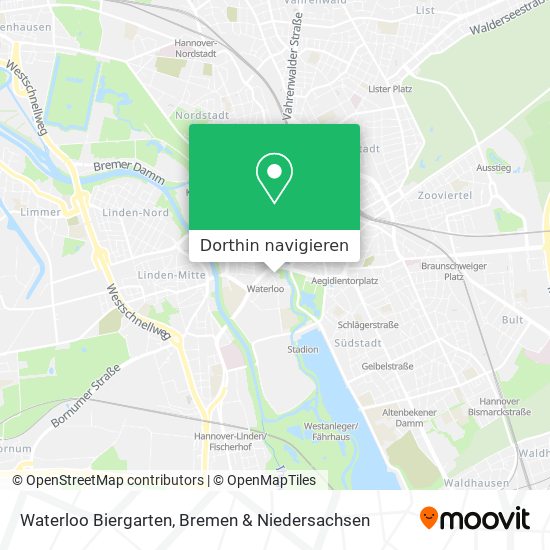 Waterloo Biergarten Karte