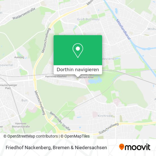 Friedhof Nackenberg Karte