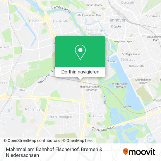 Mahnmal am Bahnhof Fischerhof Karte