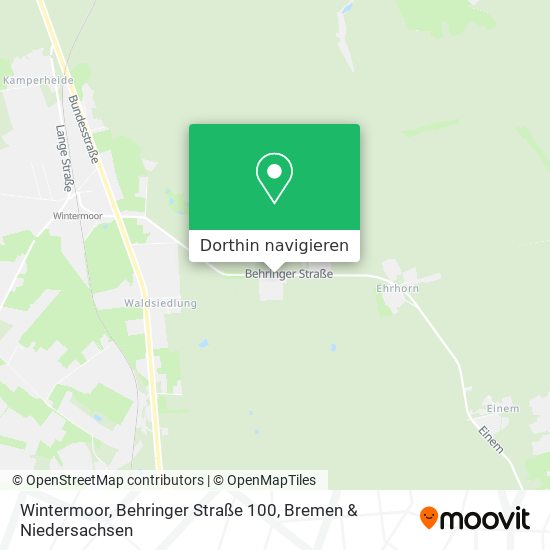 Wintermoor, Behringer Straße 100 Karte