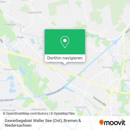 Gewerbegebiet Waller See (Ost) Karte