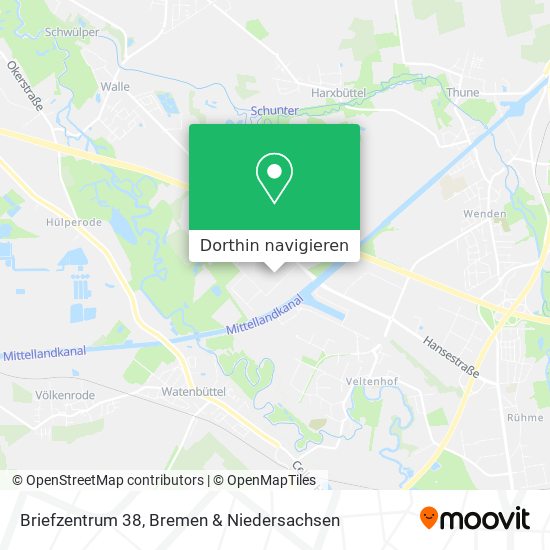 Briefzentrum 38 Karte