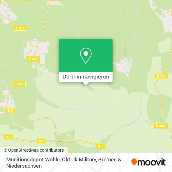 Munitionsdepot Wöhle, Old Uk Military Karte