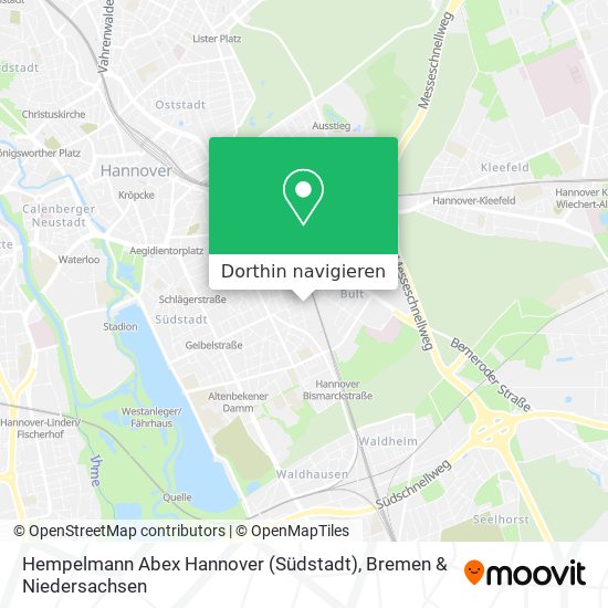 Hempelmann Abex Hannover (Südstadt) Karte