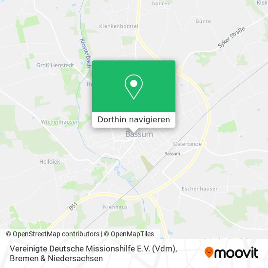 Vereinigte Deutsche Missionshilfe E.V. (Vdm) Karte