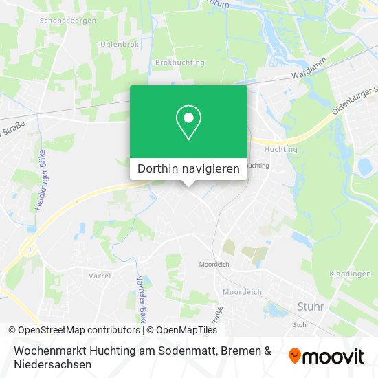 Wochenmarkt Huchting am Sodenmatt Karte
