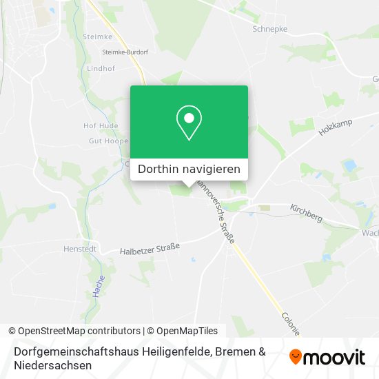 Dorfgemeinschaftshaus Heiligenfelde Karte