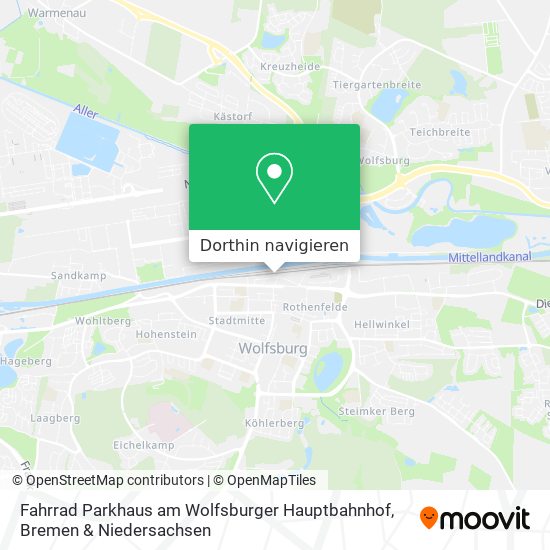 Fahrrad Parkhaus am Wolfsburger Hauptbahnhof Karte