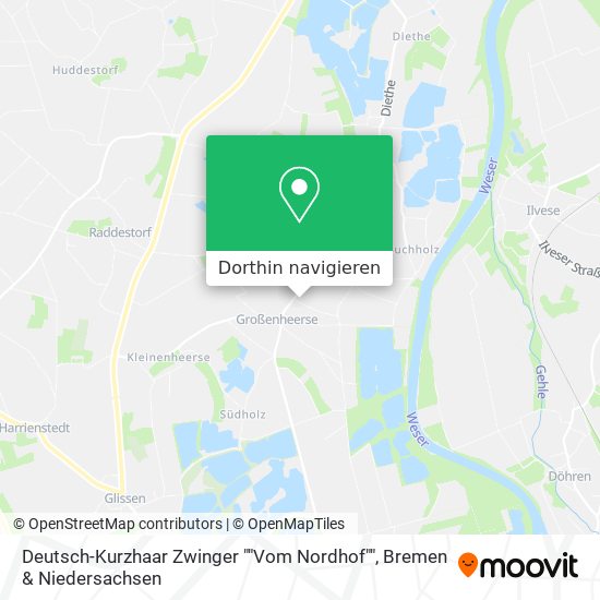 Deutsch-Kurzhaar Zwinger ""Vom Nordhof"" Karte