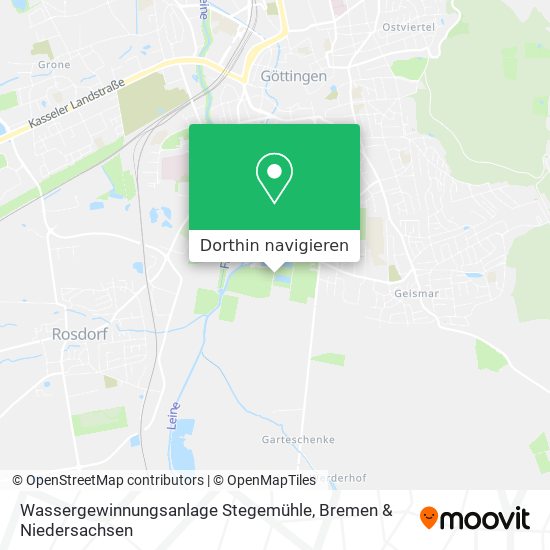 Wassergewinnungsanlage Stegemühle Karte