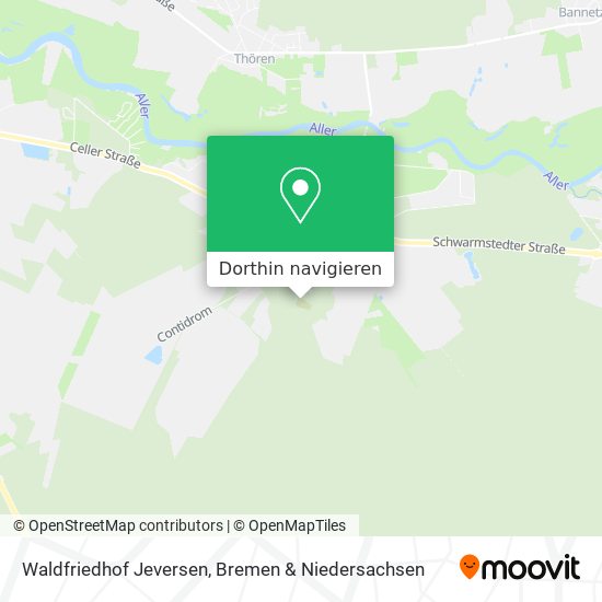 Waldfriedhof Jeversen Karte