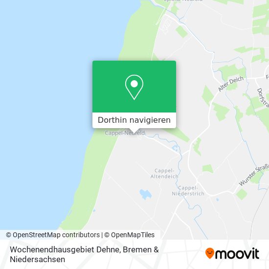 Wochenendhausgebiet Dehne Karte