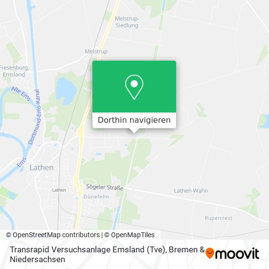 Transrapid Versuchsanlage Emsland (Tve) Karte