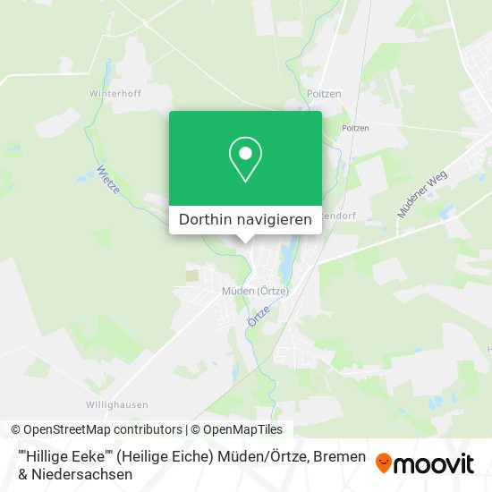 ""Hillige Eeke"" (Heilige Eiche) Müden / Örtze Karte