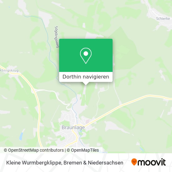 Kleine Wurmbergklippe Karte