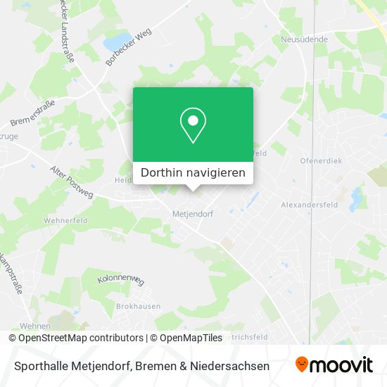 Sporthalle Metjendorf Karte