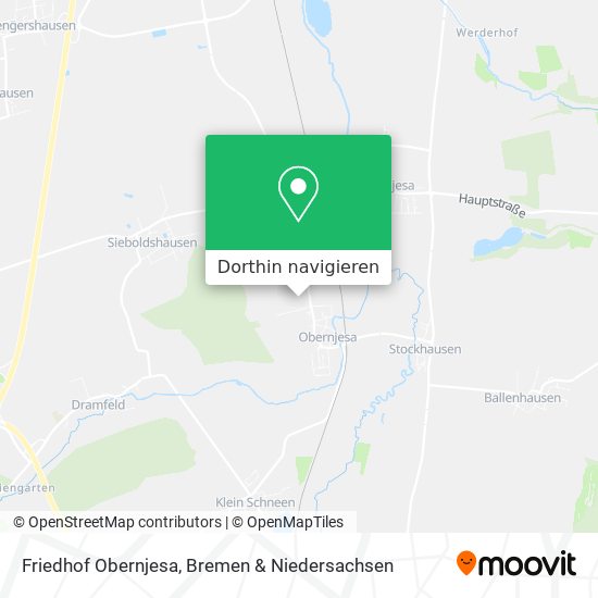 Friedhof Obernjesa Karte