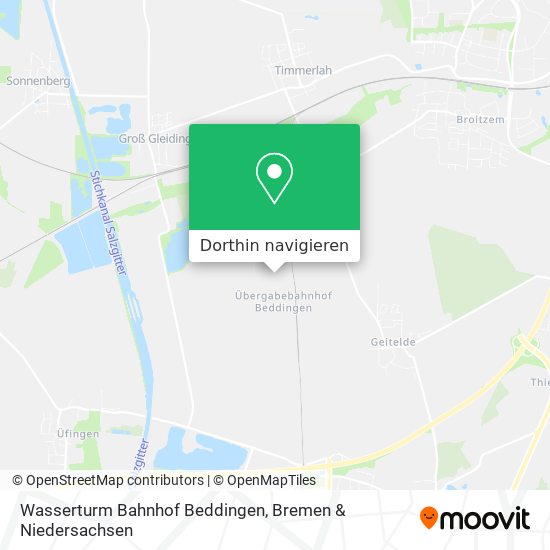 Wasserturm Bahnhof Beddingen Karte