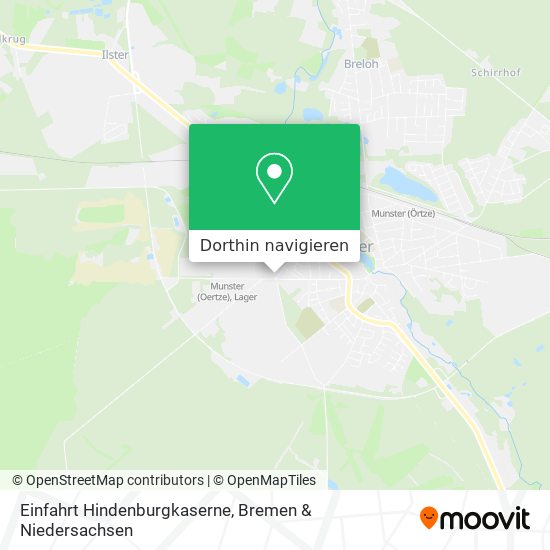 Einfahrt Hindenburgkaserne Karte