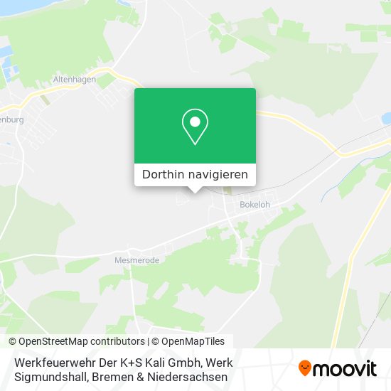 Werkfeuerwehr Der K+S Kali Gmbh, Werk Sigmundshall Karte
