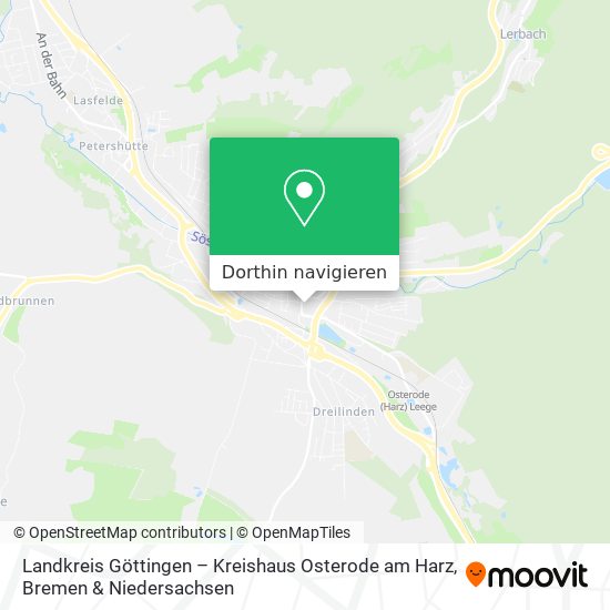 Landkreis Göttingen – Kreishaus Osterode am Harz Karte