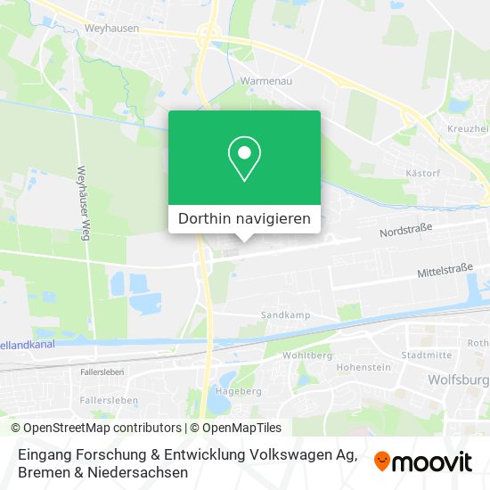 Eingang Forschung & Entwicklung Volkswagen Ag Karte