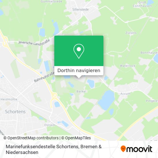 Marinefunksendestelle Schortens Karte