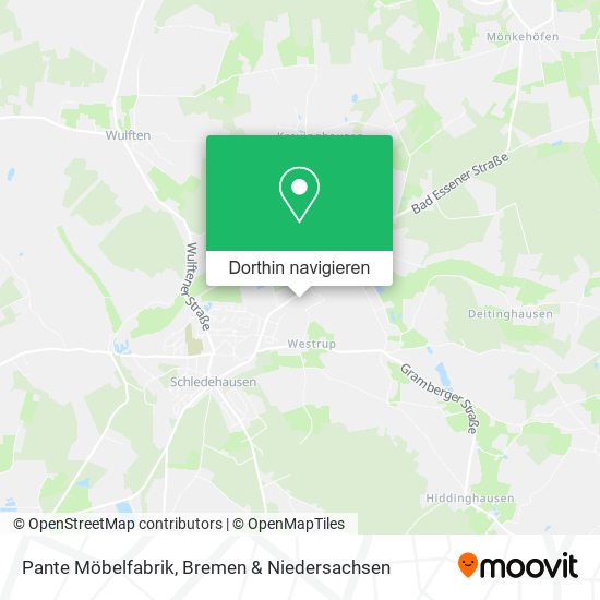 Pante Möbelfabrik Karte