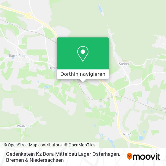 Gedenkstein Kz Dora-Mittelbau Lager Osterhagen Karte