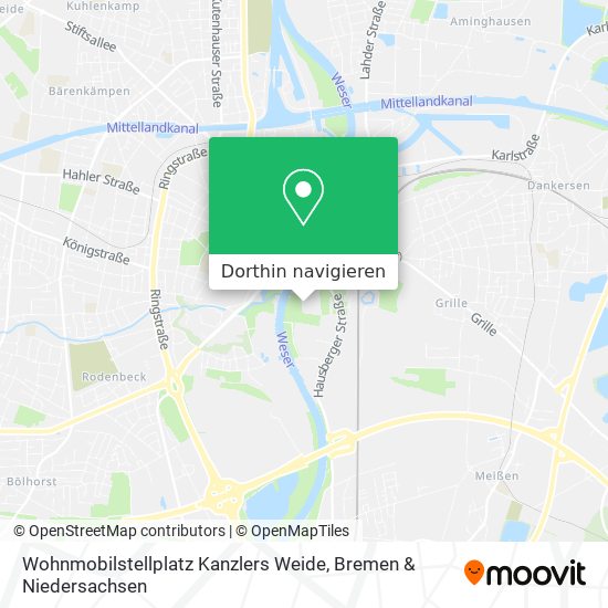 Wohnmobilstellplatz Kanzlers Weide Karte
