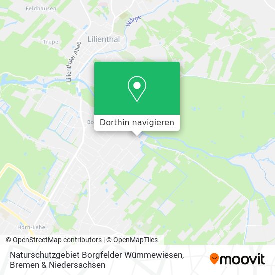 Naturschutzgebiet Borgfelder Wümmewiesen Karte